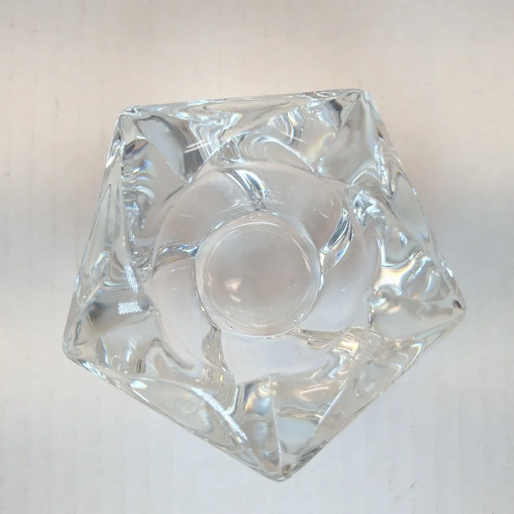 PartyLite Windswept Votive Holder P0103 24% Full Lead Crystal American Made Box - Picture 8 of 12
